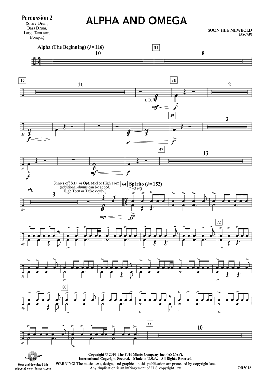 Alpha and Omega - Percussion 2