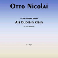 Als Bublein klein, from Die Lustigen Weiber