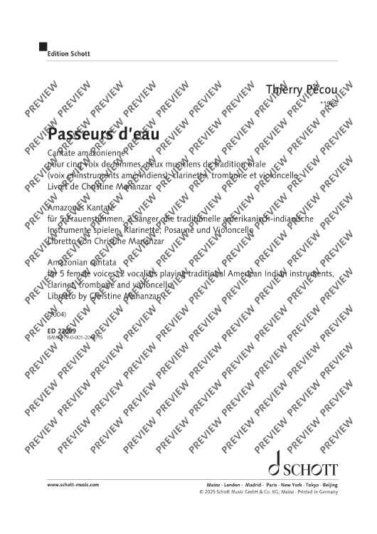 Passeurs d'eau - Score and Parts
