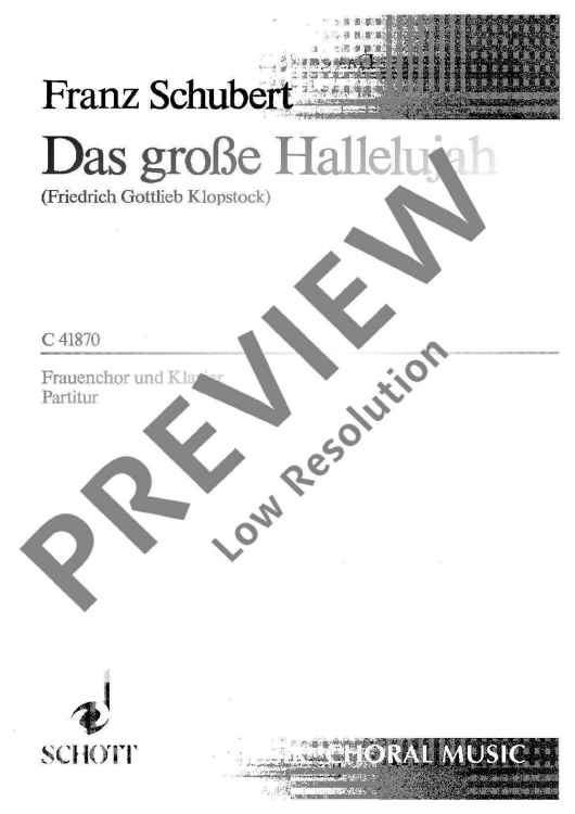 Das große Hallelujah - Score