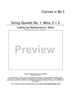 String Quartet No. 1, Mvts. 2 and 3 - Bb Clarinet 3
