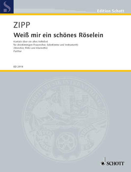 Weiß mir ein schönes Röselein - Score