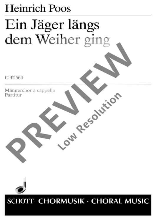 Vom edlen Jägerleben - Score