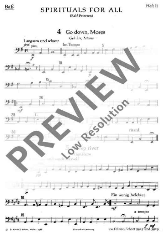 Spirituals for all - Bass