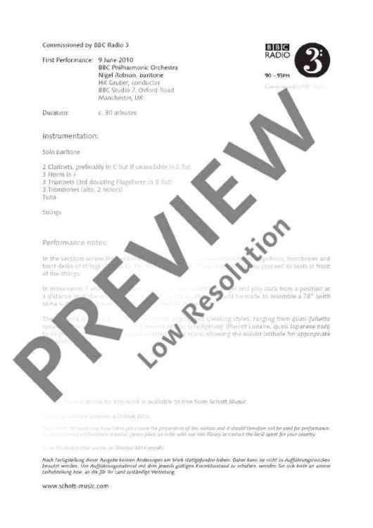 TurmMusik / Tower Music - Full Score