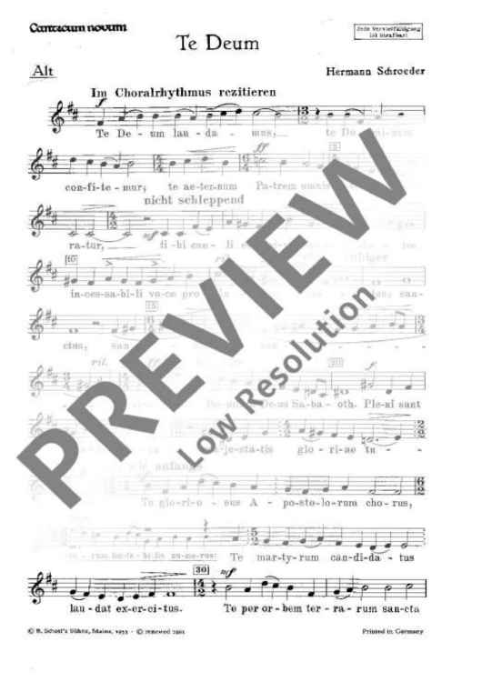 Te Deum - Alto