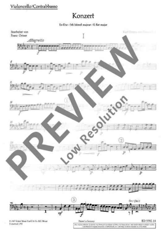 Concerto Eb Major - Cello/double Bass