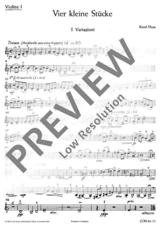 4 little Pieces - Violin I