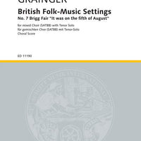 British Folk-Music Settings - Choral Score