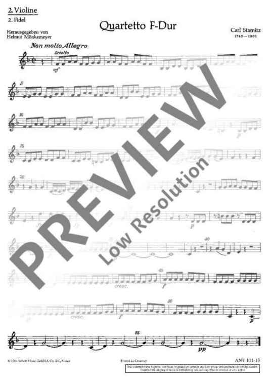 Quartet F major - Violin II