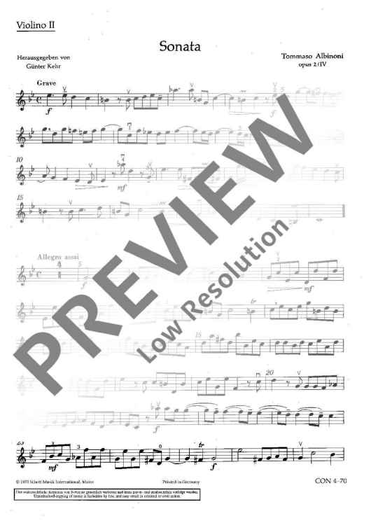 Sonata c minor - Violin II