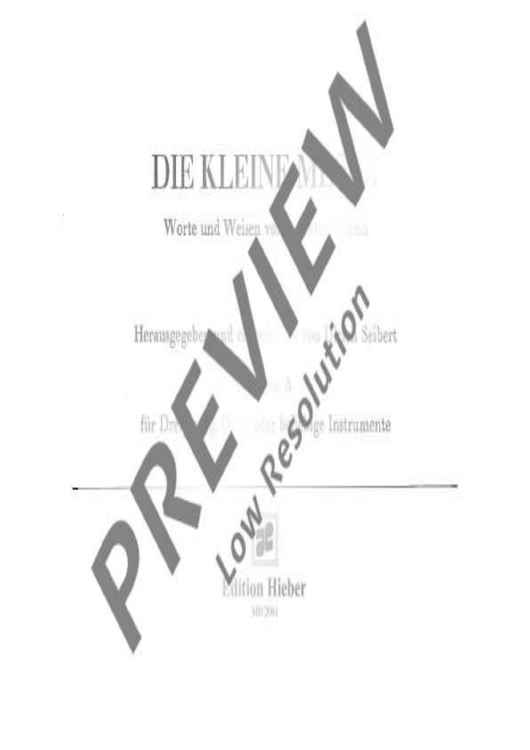 Die Kleine Messe - Score