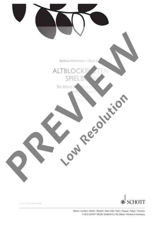 Altblockflöten-Spielbuch