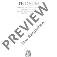 Te Deum - Full Score