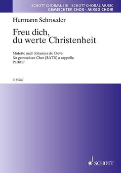 Freu dich, du werte Christenheit - Choral Score