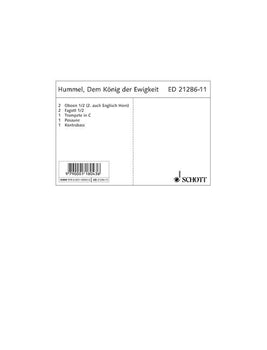 Dem König der Ewigkeit - Score