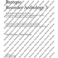 Baroque Recorder Anthology
