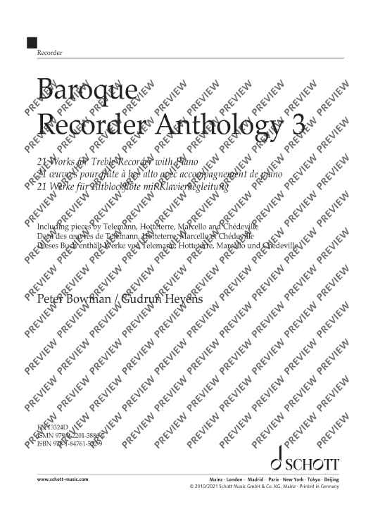 Baroque Recorder Anthology