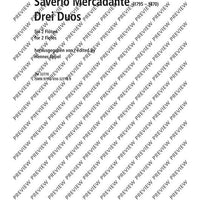 3 Duets F major, E minor, C major - Score and Parts