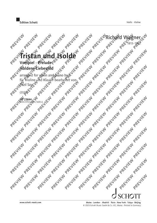 Tristan und Isolde - Score and Parts