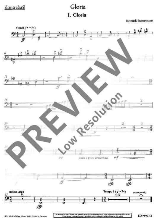 Gloria - Double Bass