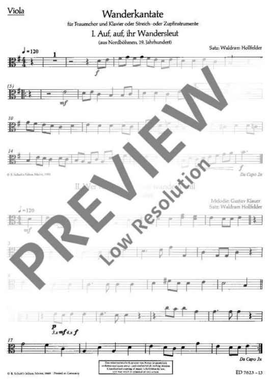 Wanderkantate - Viola