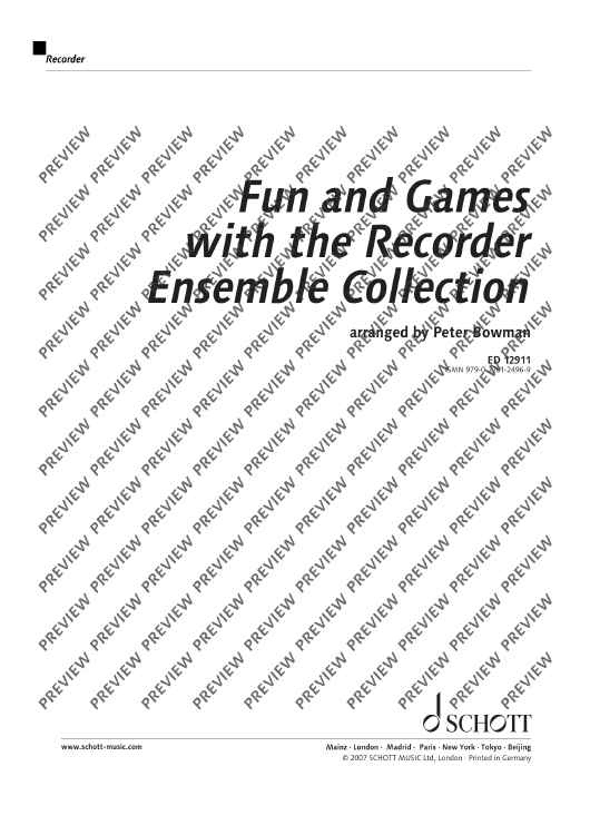 Fun and Games with the Recorder Ensemble Collection