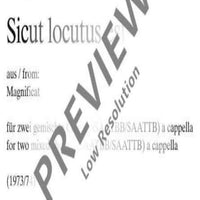 Sicut locutus est - Choral Score