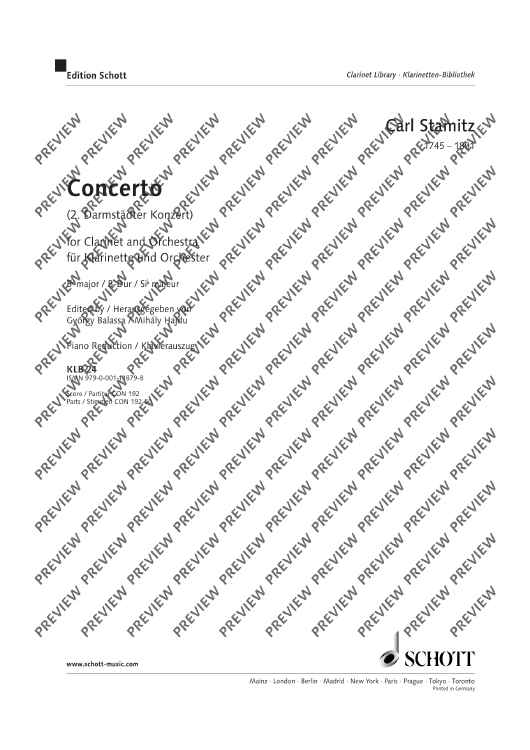 Concerto Bb Major - Piano Score and Solo Part