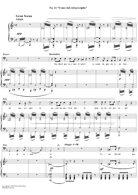 Macbeth, Act 2, No. 11, Scena. "Come dal ciel precipita" (in F Major)