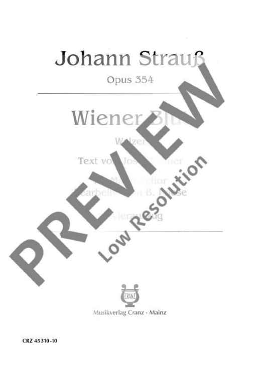 Wiener Blut - Score
