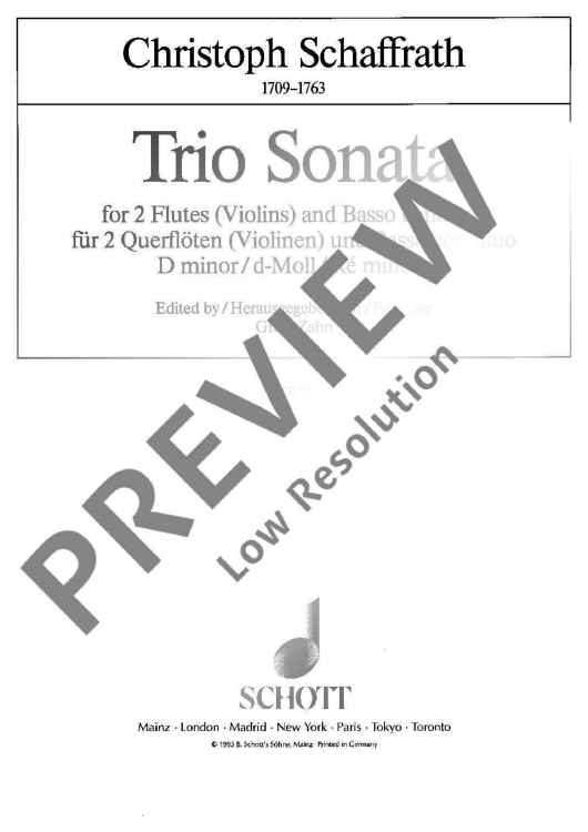 Trio Sonata d minor