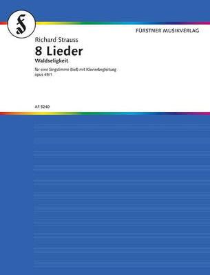 Eight Songs in E flat major - Piano Reduction
