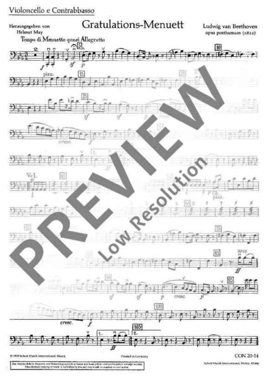 Allegretto in C minor - Violoncello/double Bass