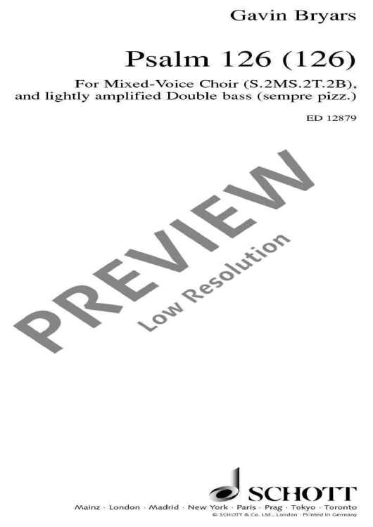 Psalm 126 (127) - With Piano Reduction, For Rehearsal Only