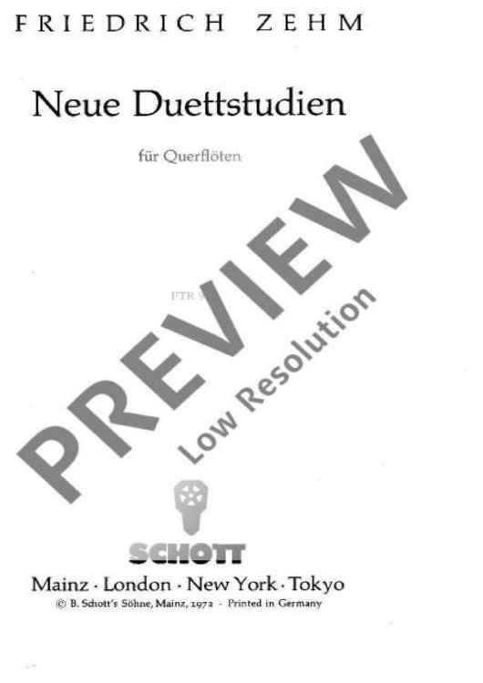 New Duet Studies - Performing Score