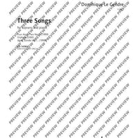 Three Songs - Score