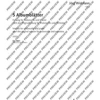 5 Albumblätter - Score and Parts