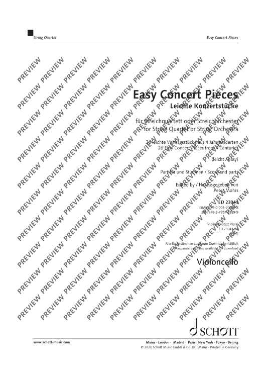 Easy Concert Pieces - Cello