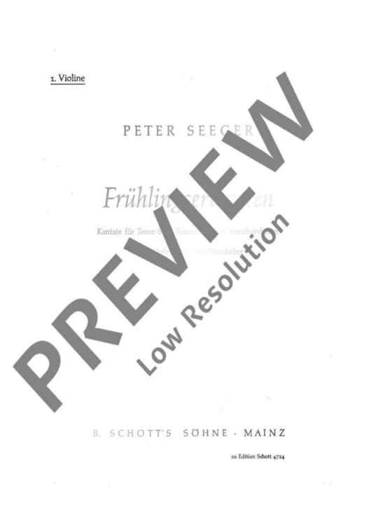 Frühlingserwarten - Violin I