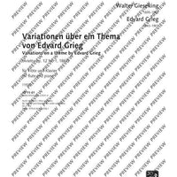 Variations on a theme by Edvard Grieg - Piano Score and Solo Part