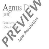 Agnus Dei - Choral Score