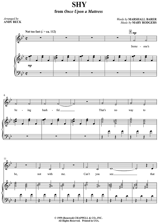 Shy (from "Once Upon a Mattress")