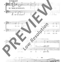 Es ist ein Gesang in meinen Sommer gefallen - Choral Score