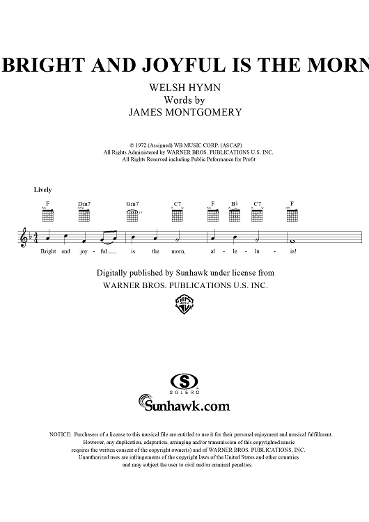 Bright and Joyful Is the Morn