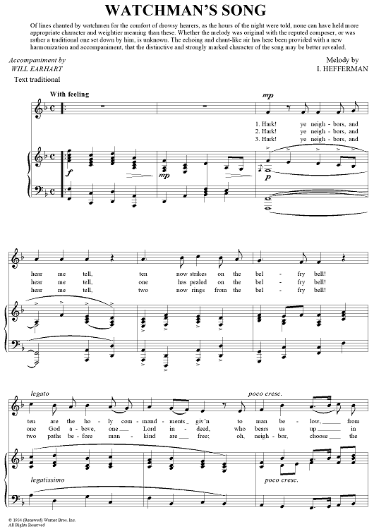 Watchman's Song