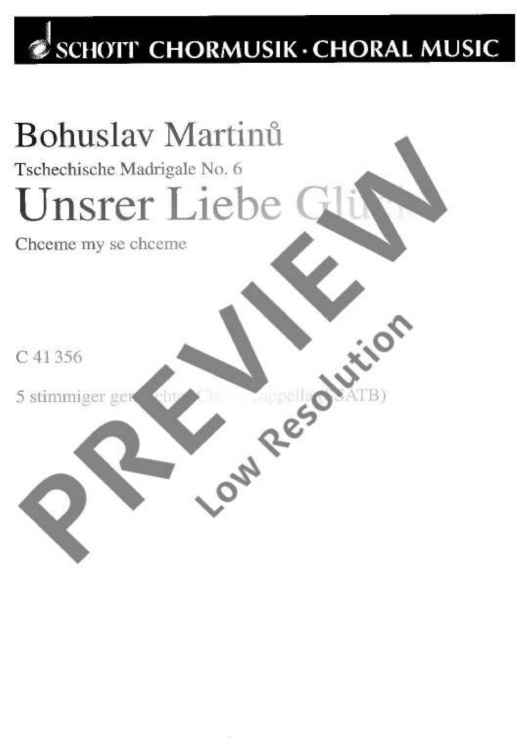 Tschechische Madrigale · Ceské madrigaly - Choral Score