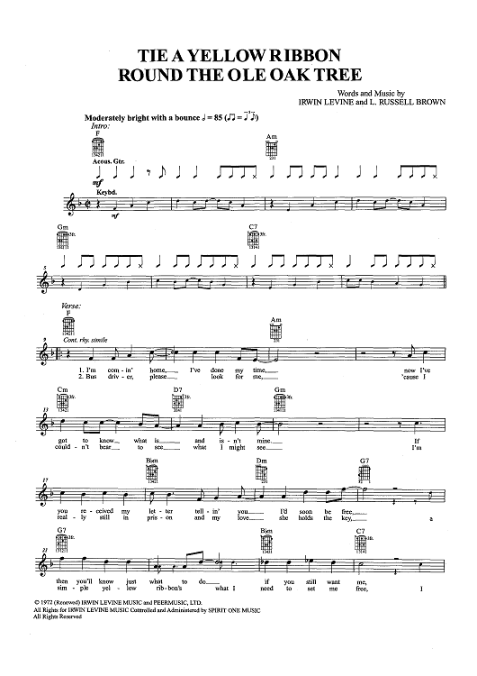 Tie A Yellow Ribbon Round The Ole Oak Tree