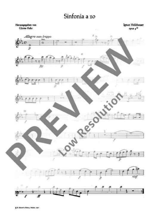 Sinfonia a 10 in E flat major - Set of Parts