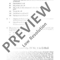 Organ Concerto No. 1 G Minor - Full Score